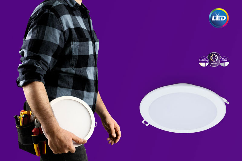 Интелигентно осветление с регулируема цветна температура с Philips Ledinaire Slim DN065B All-in LED Интелигентно осветление с регулируема цветна температура с Philips Ledinaire Slim DN065B All-in LED